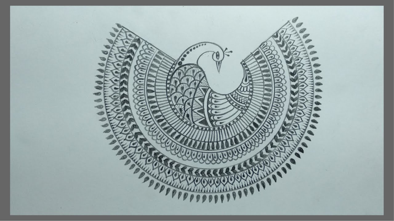 Mandala Art: Pencil Shading Drawing A Beautiful Flute Easy - YouTube