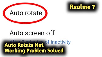 Fix Realme 7 Auto Rotate Not Working Problem Solved