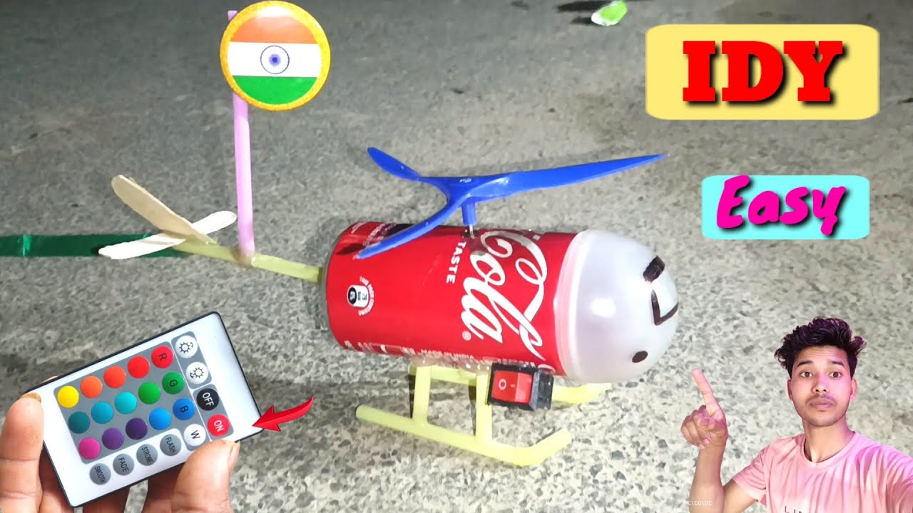 How to make Remote Control Helicopter | DIY Helicopter at home - YouTube