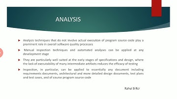 Software Testing Vtu - Analysis & Testing