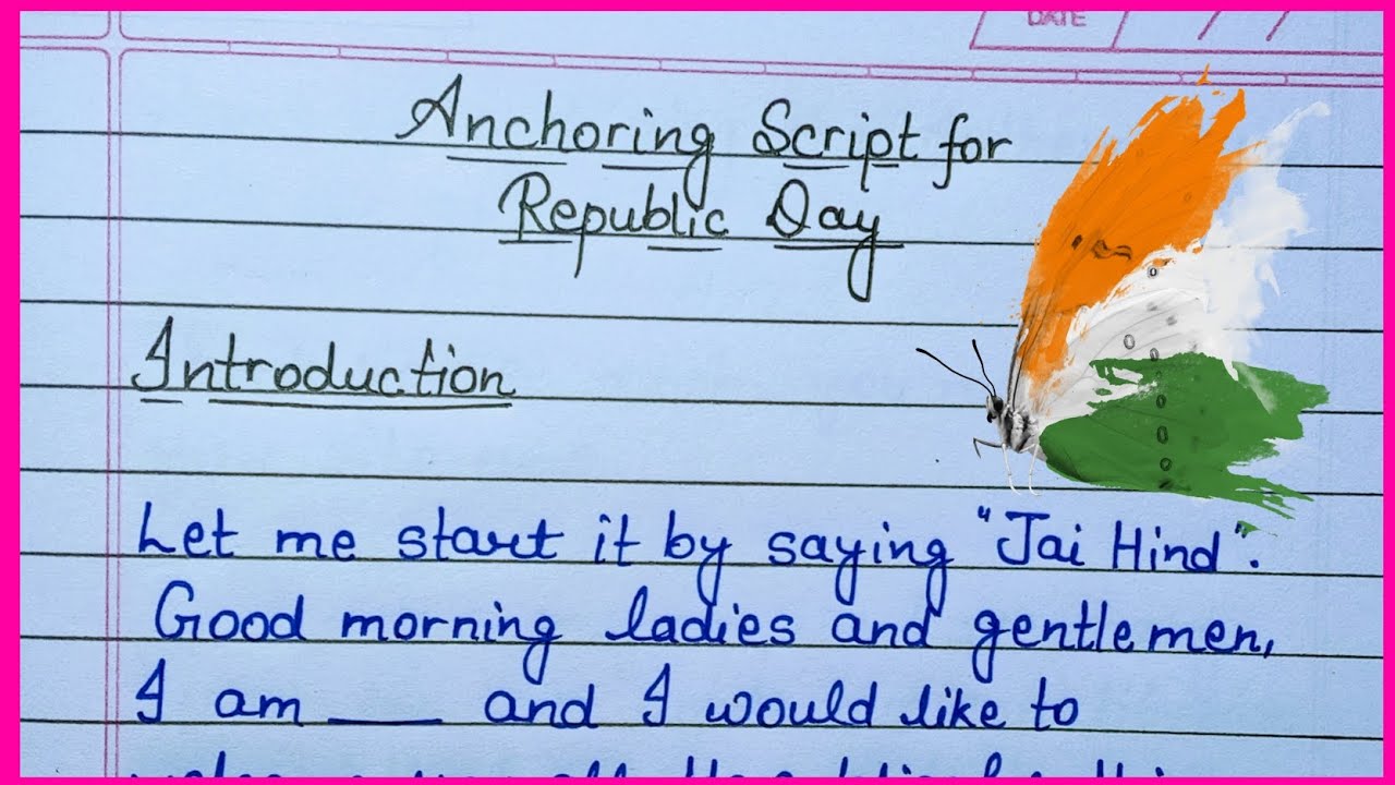 Short anchoring script for Republic Day in english 2026//simple anchoring script for republic day 