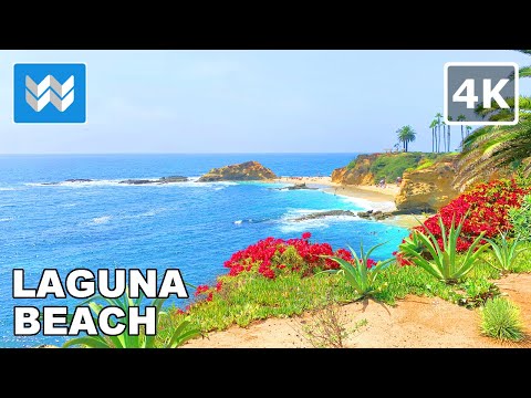 [4K] Treasure Island Park (Montage) in Laguna Beach, California USA - Scenic Walking Tour 🎧