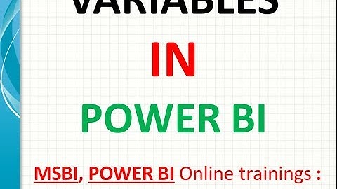 Variables in Power BI | Using Variables in DAX