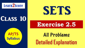 Class 10 Maths Sets Exercise 2.5