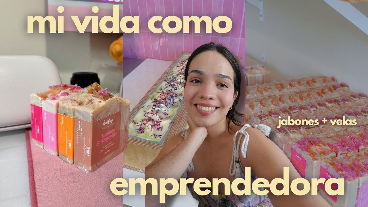 días en mi vida como emprendedora // hacemos jabones y etiquetas + nuevo empaque ✨🎨🧼🕯️