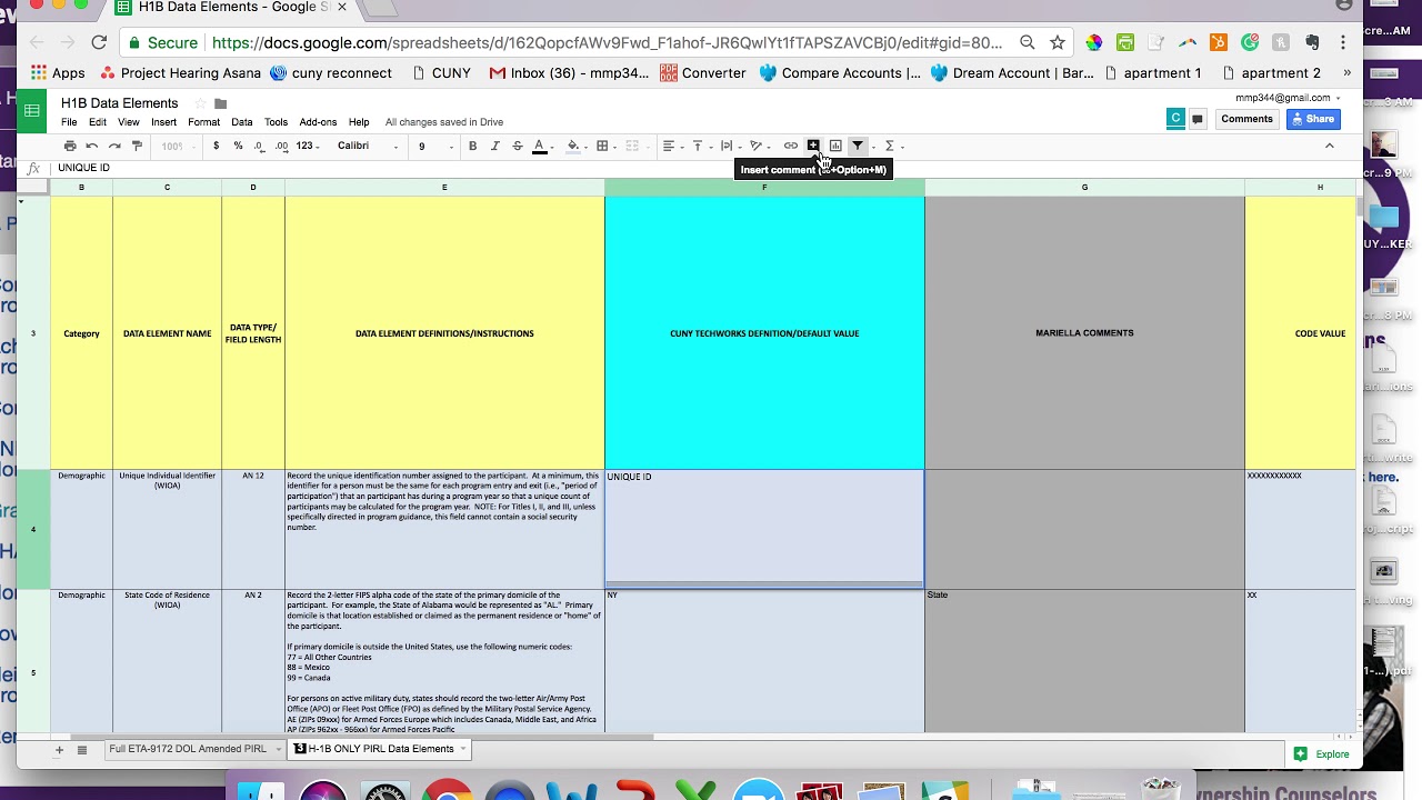 How to add comments on Google Excel Sheets