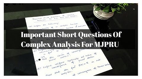 Important Short Questions Of Complex Analysis For Bsc Third Year MJPRU| Mathematics Inquiry|