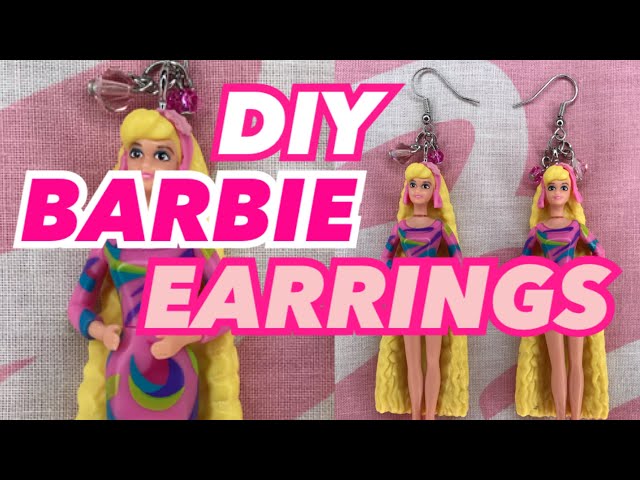 DIY Doll Earrings 3 pairs of spectacular earrings Rainbow high Barbie  Blythe Monster High  YouTube