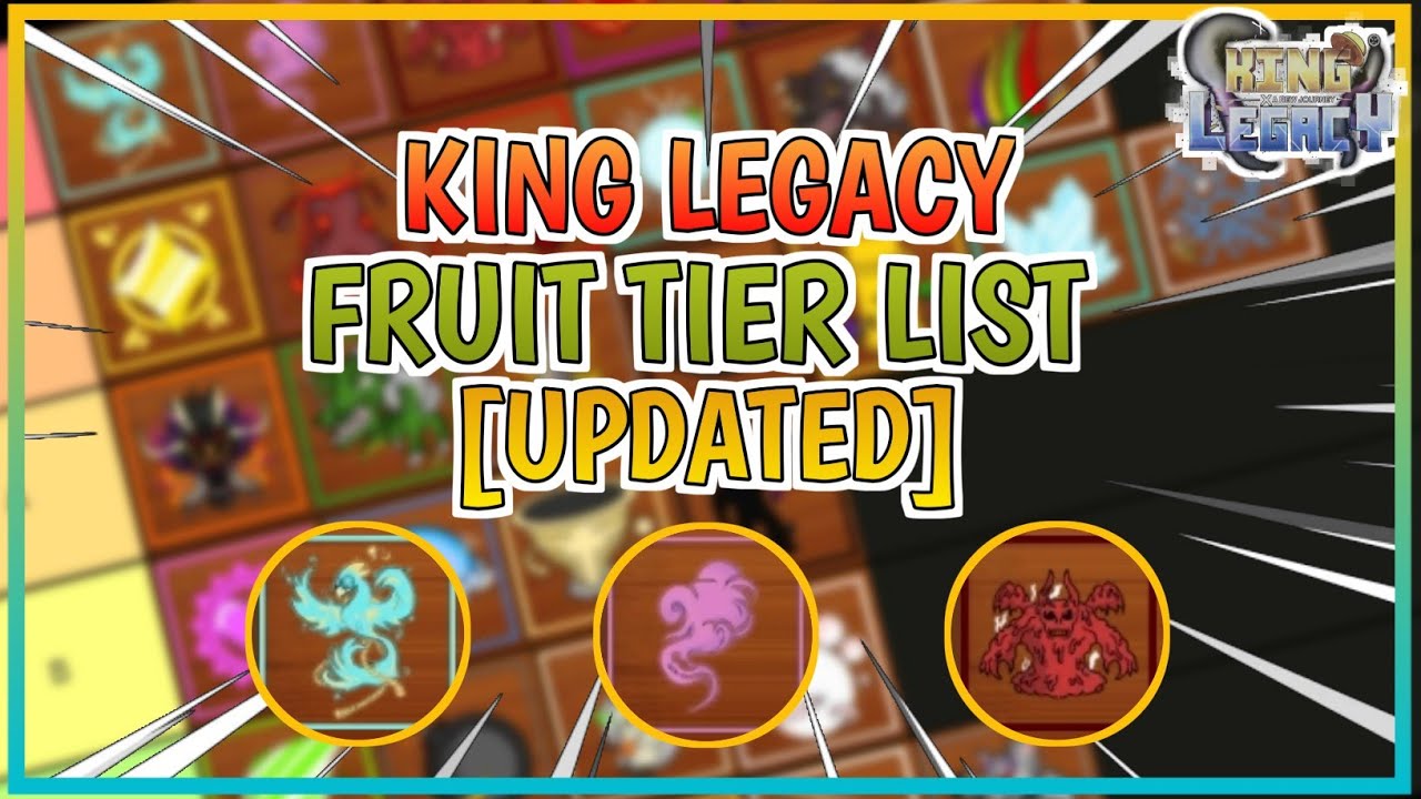 AS MELHORES FRUTAS para UPAR no KING LEGACY! TIER LIST 