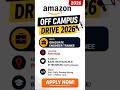 Amazon Off Campus Drive 2026 🔥 Freshers Job Vacancy 2026 | Job Notification 2026 | BTech CSE Jobs