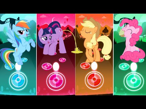 Rainbow Dash - Twilight sparkle - Applejack - Pinkiepie Song TilesHopEDMRush #pinkiepie #rainbowdash