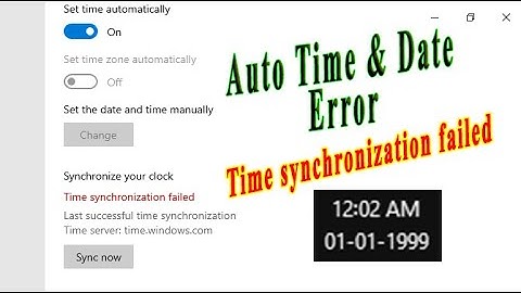 Auto time & date not updating || Windows 10