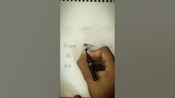 Drawing eyes in different angles ✨️ #drawing #tutorial #art #howtodraw #shorts