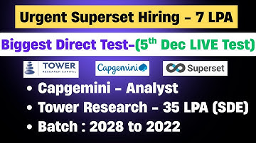 🔥Finally Direct Test Hiring Announced | Superset Very Urgent Hiring | 2025 Batch Hiring OFF Campus