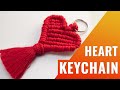 MACRAME HEART KEYCHAIN | Valentine's day gift | DIY Tutorial for Beginners