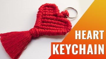 Macrame Heart Keychain | Valentine