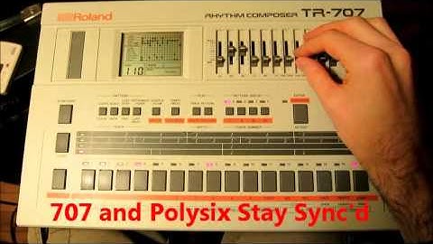 TR-707 Clocking the Korg Polysix Arpeggiator