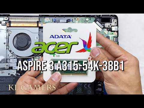 Acer Aspire 3 A315-54K 38B1 Notebook Unbox and Upgrade DDR4 RAM