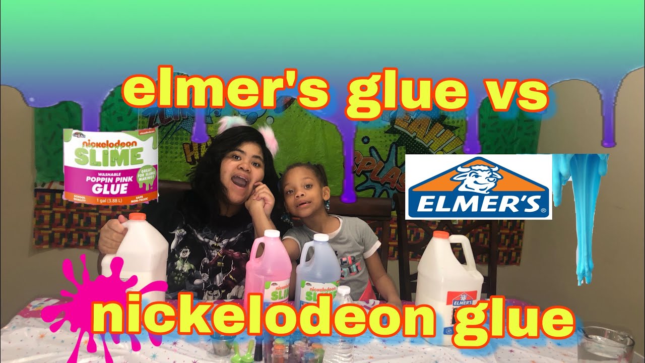 💛🧡Slime challenge part 1 elmer's glue vs nickelodeon slime glue - YouTube
