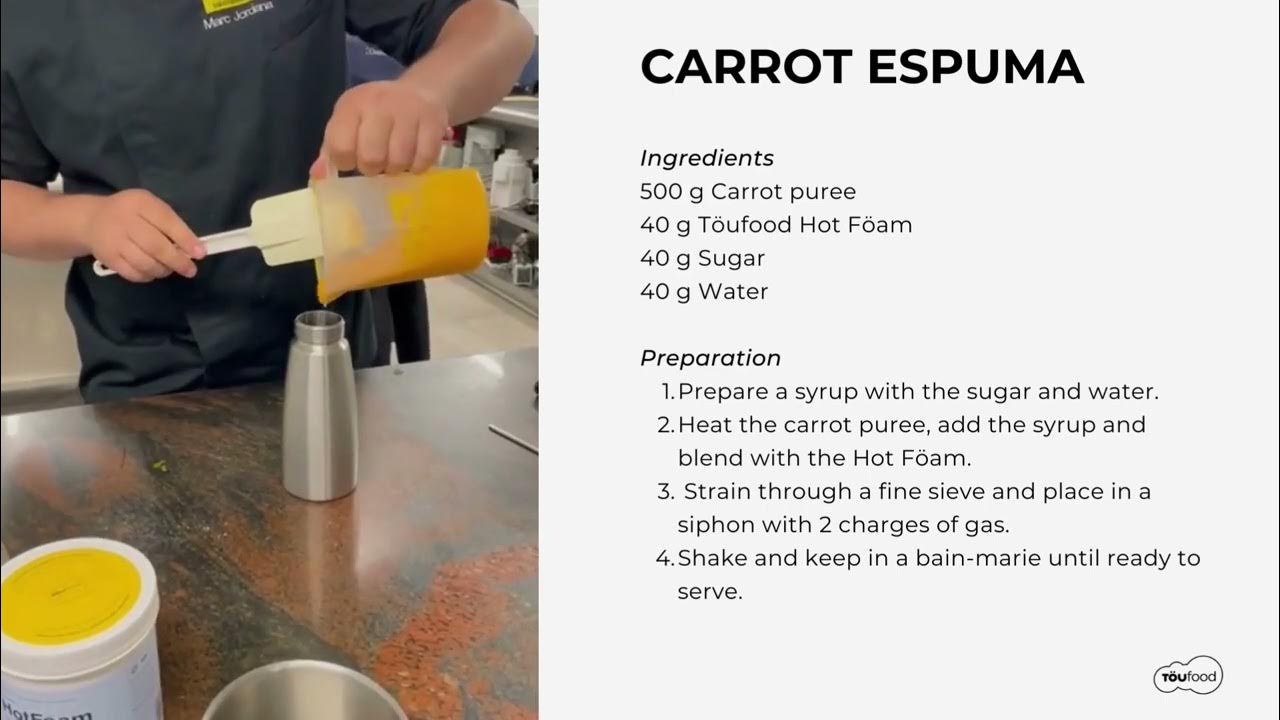 HOT FÖAM HOT CARROT ESPUMA RECIPE YouTube