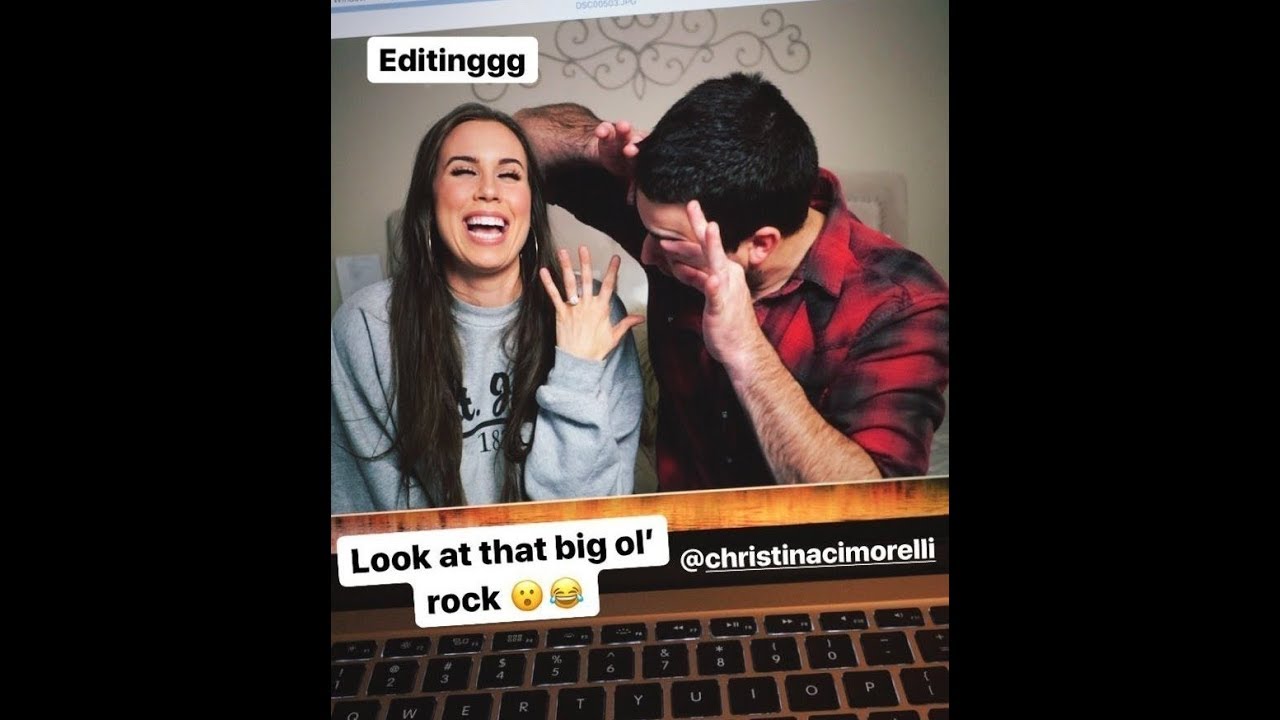 Christina Reali Cimorelli and Her Husband Nick Reali Filming Videos About Their Wedding Proposal - YouTube