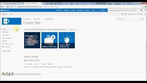 Understanding Navigation-Training Video 10 Microsoft Sharepoint 2013