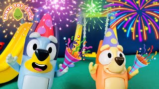 BLUEY New Year! 🎉 - Fun and Fireworks at Bluey's House! | Pretend Play Bluey Toys