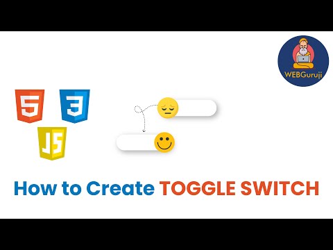 How to create toggle switch using HTML5 with custom CSS & JS | How to create toggle switch