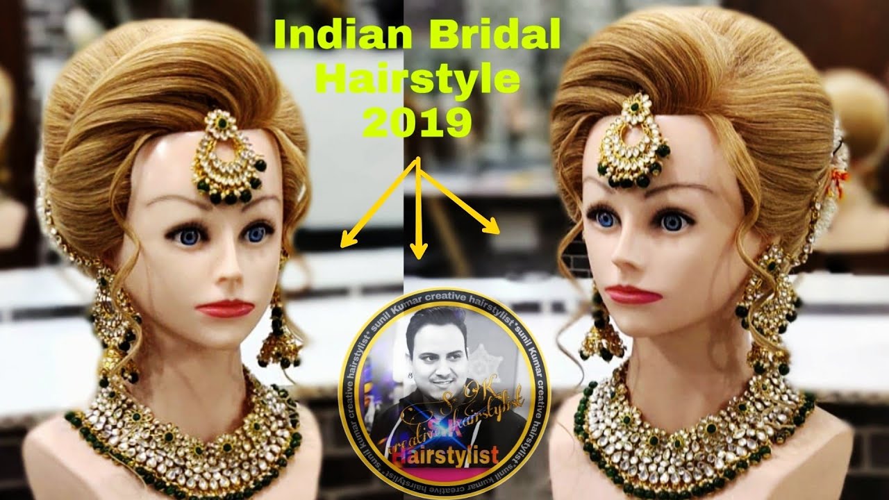 Indian bridal fashion, Bridal hairstyle indian wedding, Indian bridal  hairstyles
