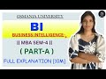 BUSINESS INTELLIGENCE | BI | PART-A FULL EXPLANATION | MBA | OU | SEM-4 | @shivanipallela