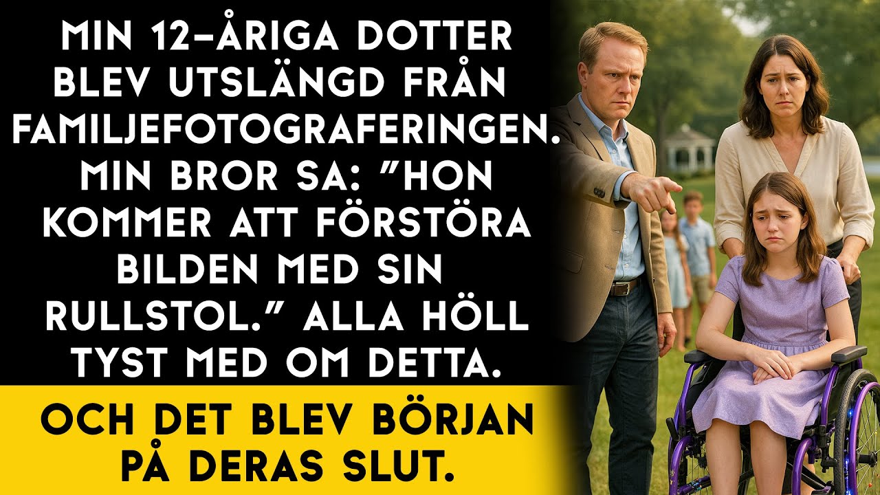 Min bror stirrade på min tolvåriga dotter i rullstol och sa: ”Hon förstör familjefotot.” Jag teg den kvällen, för att bevara freden. Det var mitt största misstag. Nästa dag lade han upp en bild på...