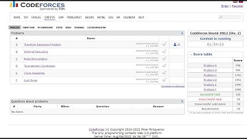 Codeforces Round #812 (Div. 2)