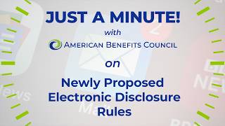 Just a Minute! on Newly Proposed Electronic Disclosure Rules