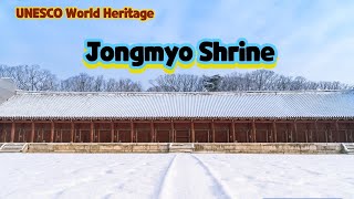 Snowy Landscape Of Jongmyo Shrine Unesco World Heritage In Seoul.