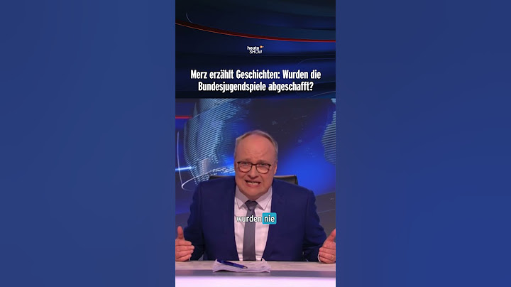 Merz über die Bundesjugendspiele | heute-show #shorts
