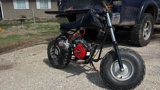 Colman mini bike Predator 212 ghost top speed and ride around