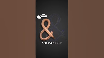 3D “&„ Lettering with Nomad Sculpt 🤯 #nomadsculpt #lettering #shorts #3d #art