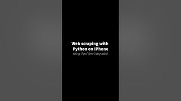Web scraping with iPhone using python app “Pyto” #ktappdevyeet555