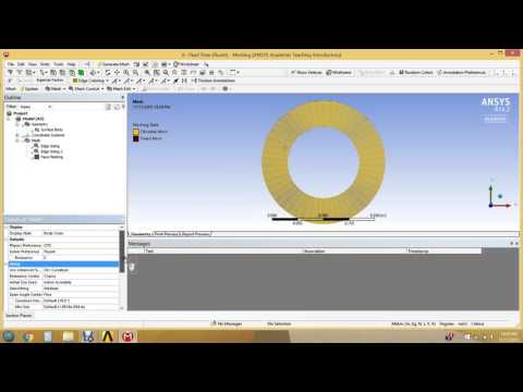 ANSYS Workbench Tutorial per cerchi concentrici