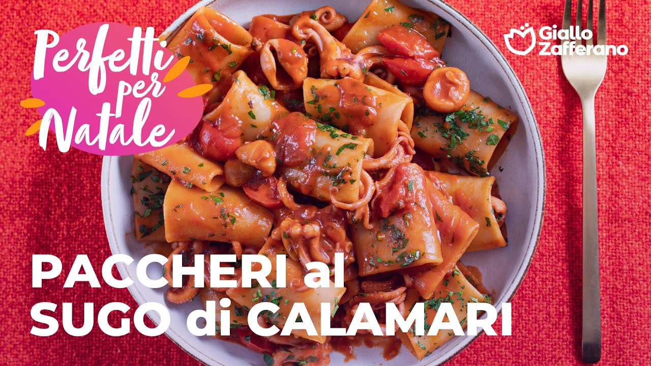 PACCHERI al SUGO di CALAMARI - SUPER SAPORITI😍🦑🍅