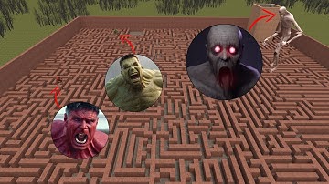 RED HULK AND HULK VS BIGGEST SCP-096 EVER! In Garry