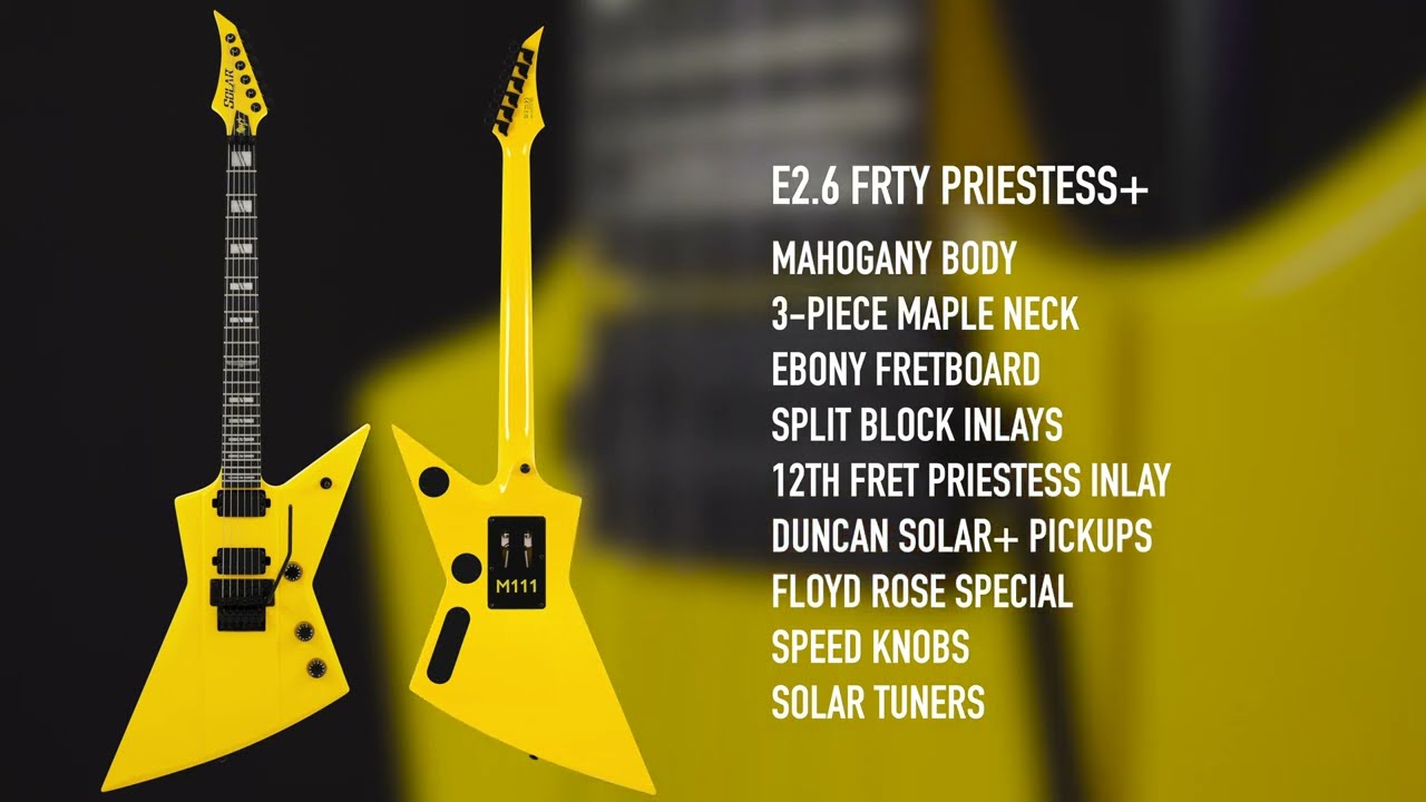 Solar Guitars E2.6 FRTY PRIESTESS+ - Marzi Montazeri Signature
