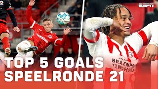 WAT EEN SCHITTERENDE DOELPUNTEN ⚡ | Top 5 Goals - Speelronde 21