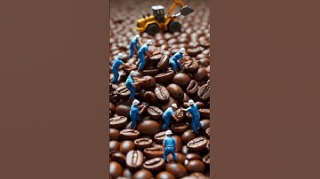 "The Coffee Bean Crew: Tiny Workers on a Giant Grind"