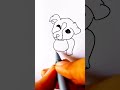 easy dog puppy cute drawing how to #viral #trending #shorts
