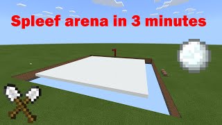 How to make a spleef arena in 3 minutes in minecraft.
