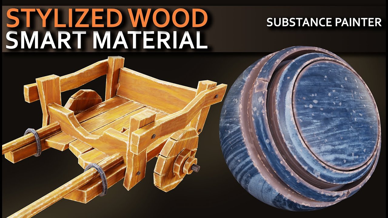 How to Create a Stylized Wood Smart Material in Substance Painter - YouTube
