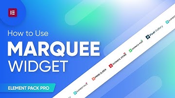 How To Use Marquee Widget | Best Addon For Elementor| Element Pack Pro