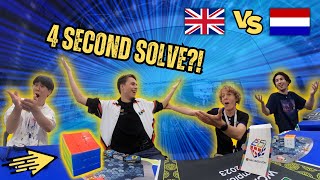 4 Second Solve In World Rubiks Cube Battle??