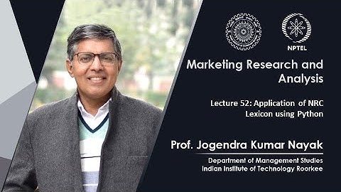 Lecture 52: Application of NRC Lexicon using Python